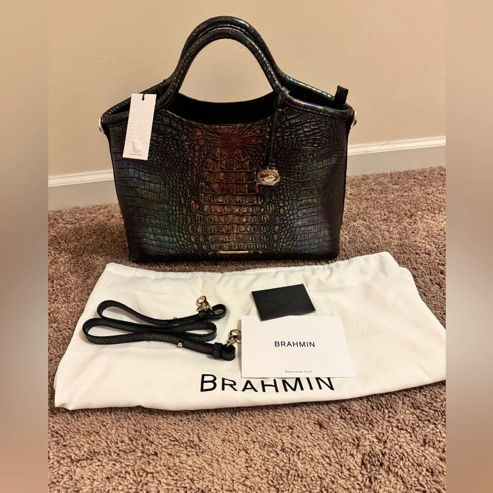 NWT Brahmin Black Pearl Ombré Melbourne Elaine - Picture 6 of 6